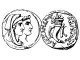 Coin of Alexander Balas and Cleopatra 144 BC